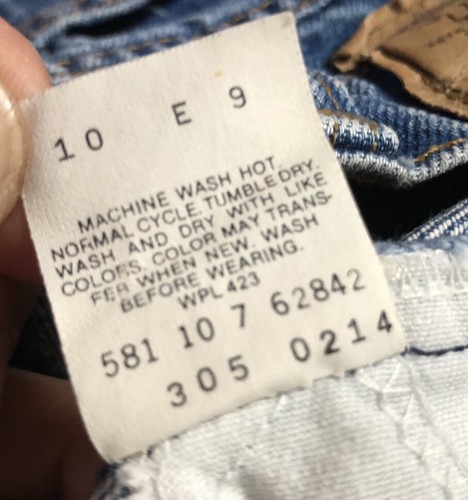 Vtg USA Levis 305 Student 505 Orange Tab Faded Jeans 10 R Boys 23x24-25 - Picture 4 of 15