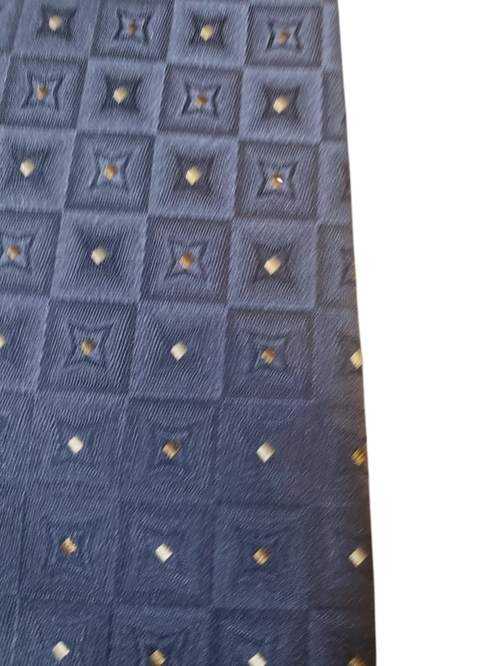 Corbata de diseñador Dockers para hombre azul blanco gris geométrica resistente a las manchas Foto 2 de 4