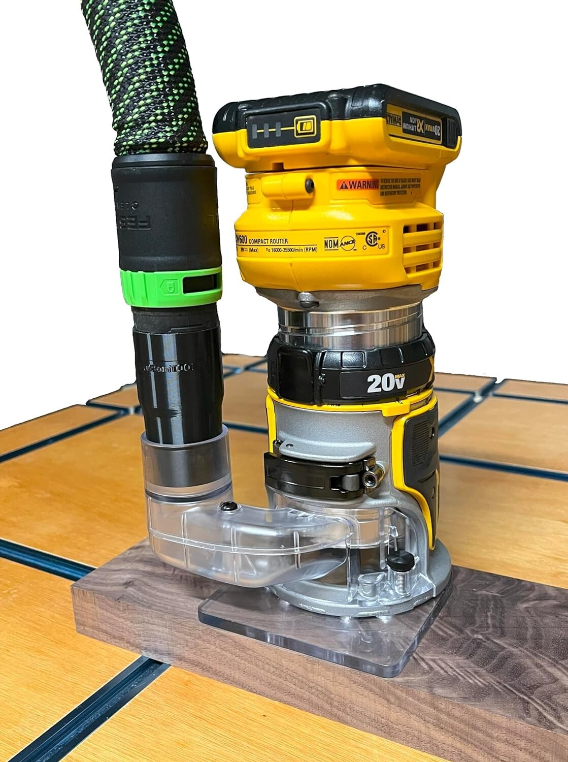 Dust Extraction Hose Adapters for Dewalt Trim Routers (DCW600B & DWP611