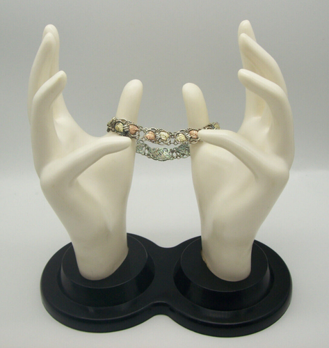 Coleman Co. (C.Co.) Black Hills Armband Sterlingsilber & 12 Karat Gold Blätter