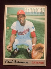 1970 Topps #84 Senators Paul Casanova Baseball Card b