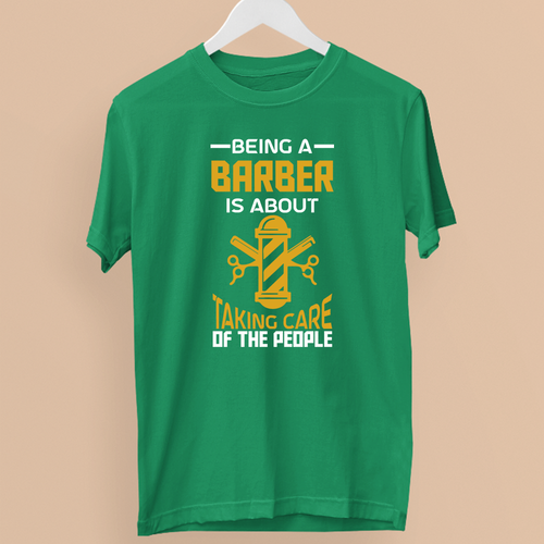 Being a Barber T-Shirt Taking Care of People Caring Hairdresser Profession Gift - Picture 16 of 24