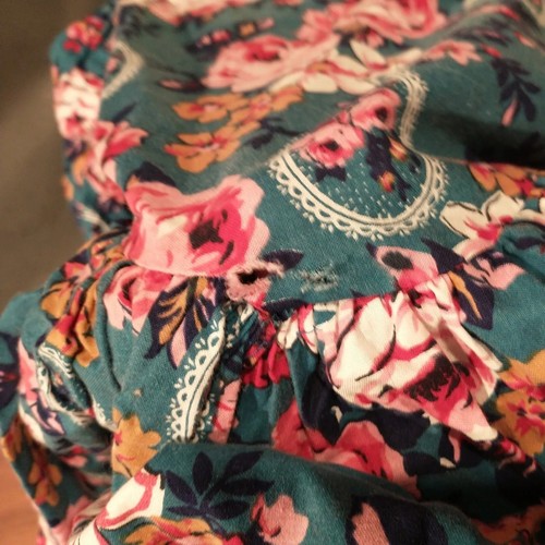 Vintage Little Star Girls Dress Size 5 Blue Pink Floral Back Button White Collar - Picture 20 of 20
