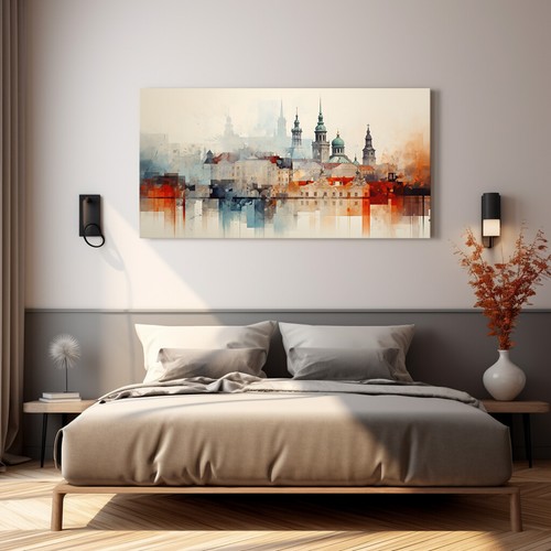 Vienna Città Austria tramonto skyline punti di riferimento tela stampa quadro decorazione arte da parete - Foto 9 di 9