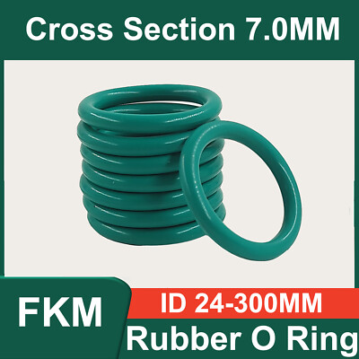 Metric Rubber FKM O Ring Seals 7.0mm Cross Section 24mm-300mm ID O-Ring O-Rings