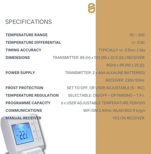 Vibe WiFi RF Smart programmierbarer Raumthermostat kabellos - Android & Apple Apps - Bild 6 von 10