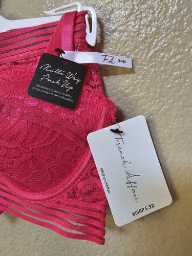 Conjunto de sujetador y bikini French Affair, sujetador push-up de encaje multidireccional French Affair - Imagen 10 de 15