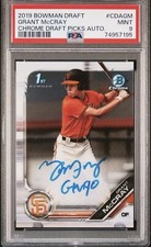 2019 Bowman Draft Chrome GRANT MCCRAY Auto Autograph 1st PSA 9 Mint RC Rookie