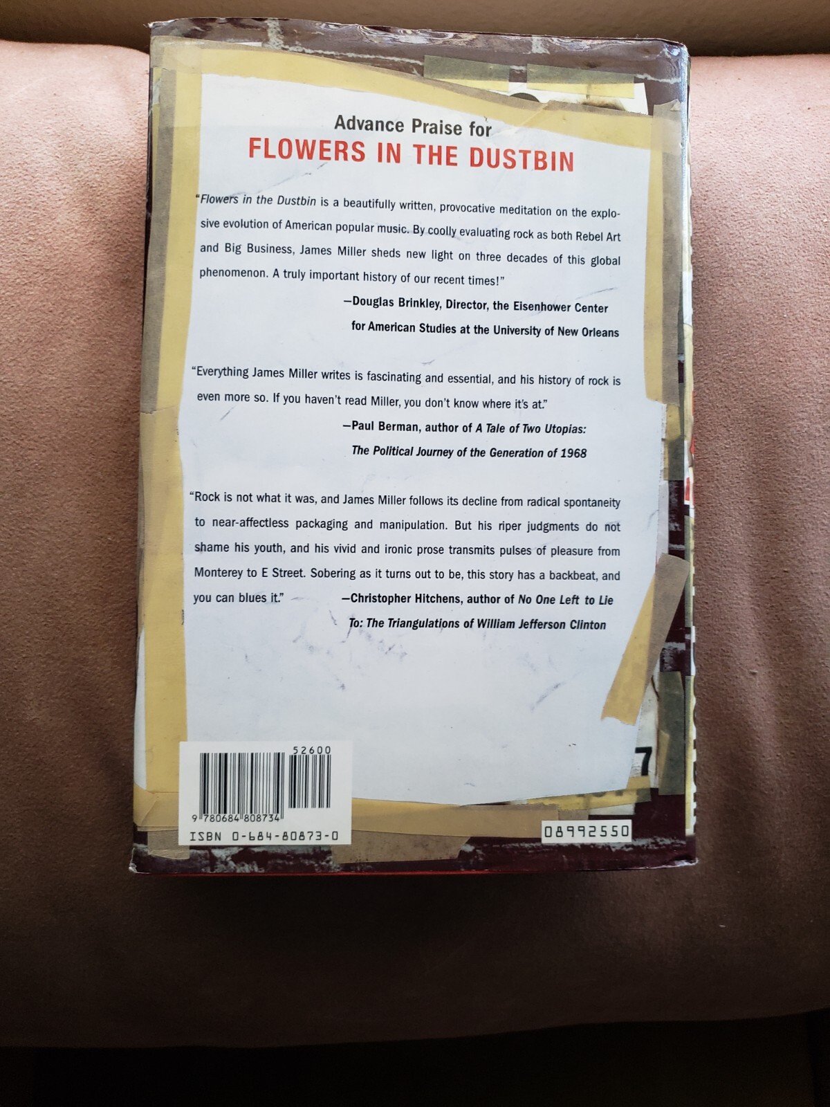 FLOWERS IN THE DUSTBIN by James Miller( Hardcover) 1st ed/1st printing .Preowned