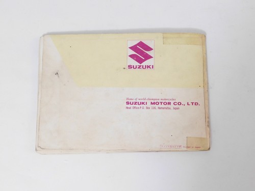 1967 1968 Genuine Suzuki T200 T 200 Factory Owner's Operator's Manual OEM Book - Picture 13 of 13