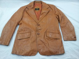western leather blazer