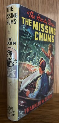 The Hardy Boys #4 THE MISSING CHUMS  Franklin W. Dixon yellow spine L1