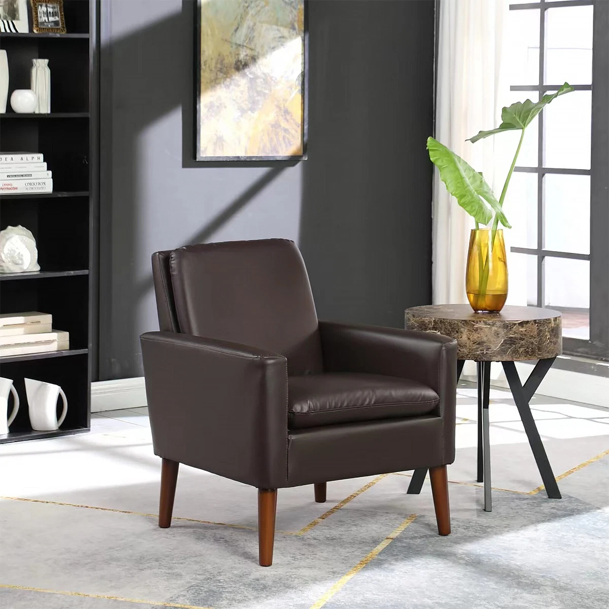 Gray and 2024 tan accent chair