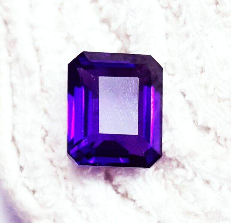 Emerald cut amethyst loose stone sale
