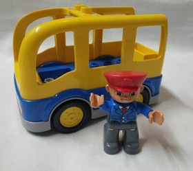 Lego Duplo School Bus Set 10528 Retired missing 1 suitcase