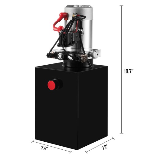 8 Quart Double Acting Hydraulic Pump 12V DC Dump Trailer Control Kit Power Unit - Bild 10 von 18