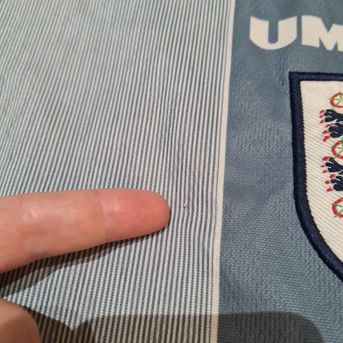 Vintage England Shirt Mens Medium Grey Euro 96 Away Gascoigne 1996 Umbro Retro - Picture 7 of 20