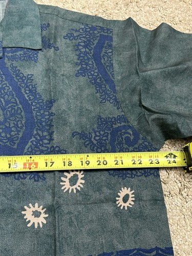 New Weekendz Off Men’s Shirt Size M Button Down Blue Green Paisley Short Sleeve - Picture 7 of 7