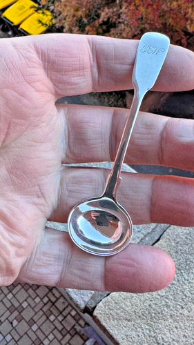 Victorian Sterling Silver Mustard / Salt Spoon - Henry Holland - London - 1855 - Picture 19 of 24