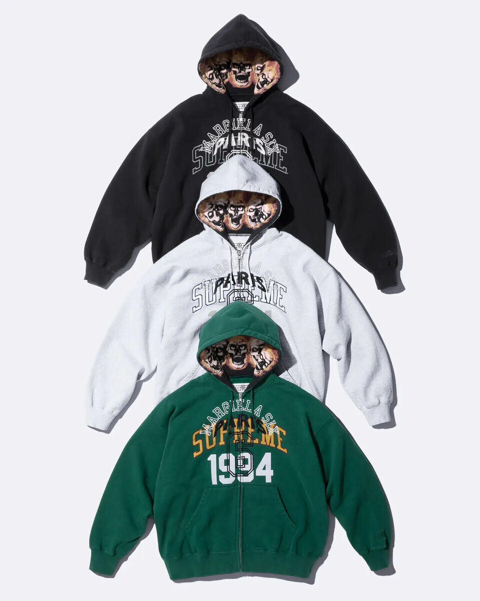 Supreme MM6 Maison Margiela Zip Up Hooded Sweatshirt Black Supreme MM6 Maison Margiela Zip Up Hooded Sweatshirt Black