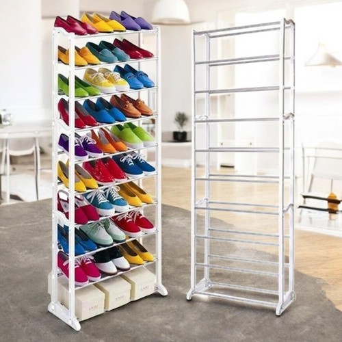 10-Tier Tall Shoe Rack,40 Pairs Metal Shoe Shelf Storage Organizer Shelving Unit - Picture 9 of 9