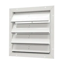 Aluminum Automatic Shutter Gable Louver Vent 19.25inx19.25in Weather-Resistant