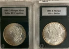 1884-O and 1885-P MORGAN SILVER DOLLARS (xf-au-bu)