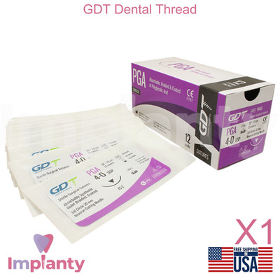 GDT Dental Thread SteriIe Individual Packs 12pcs 3/8 Circle 20.0mm Reverse