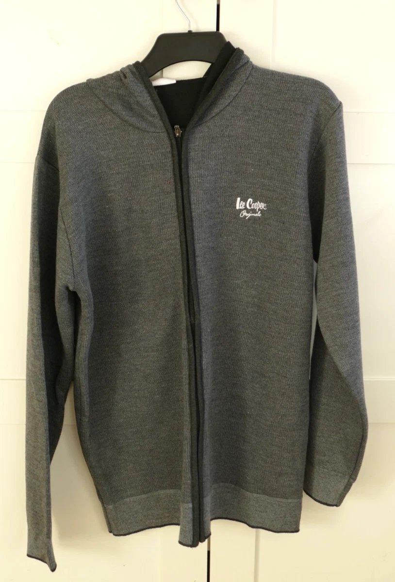 SUDADERA CON CAPUCHA L/S GRIS TEJIDO LEE COOPER PARA HOMBRE NUEVA CON ETIQUETAS - TALLA 2XL PRECIO DE VENTA SUGERIDO POR EL FABRICANTE 39,99 £