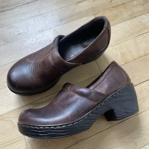 Zuecos BOC Born concept zapatos sin cordones de cuero marrón para mujer talla 6,5 M usados en excelente estado enfermera - Imagen 1 de 10