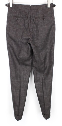 Suitsupply La Spalla Uomo UK30R Abito Classico Seta Lana Lino Marrone 2 Pezzi - Foto 11 di 16