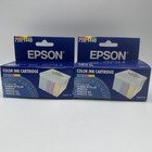 Epson S020110 720/1440 dpi Color Ink Cartridge Lot Of 2 Genuine New Sealed