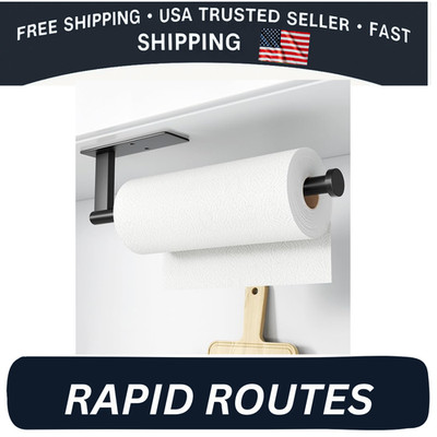 Prodyne Stainless Steel Under Cabinet Paper Towel Holder Rack Wall Mount