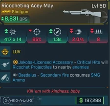 Borderlands 4 🌟 ACEY MAY 🌟 JAKOBS DAEDALUS SMG  🌟 MAX DPS