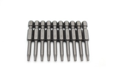 TMAX 10 Piece T10 Round Shaft 2 Inch Length Screwdriver Insert Bits Hex Shank