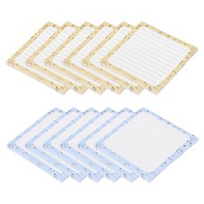 Sticky Notes Cute, 3x3", 12Pads, 600Sheets Sticky Notes, Cream Blue/Cream Yellow
