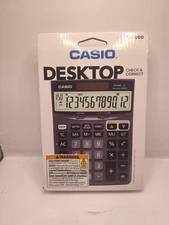 Casio DJ120D Business Printing Calculator Black 12 Digits Desktop NIB Free S&H