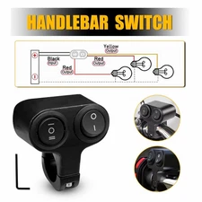 12V Motorcycle ATV Handlebar Dual Button On Off Switch Motorbike Refit 22mm 7/8"