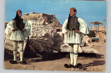 Athens Evzons Royal Guard Parthenon Postcard