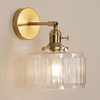 Greelustr Wandbeleuchte Loft-Wandlampen Gold Vintage Wandlampe Mit Schalter, Wan