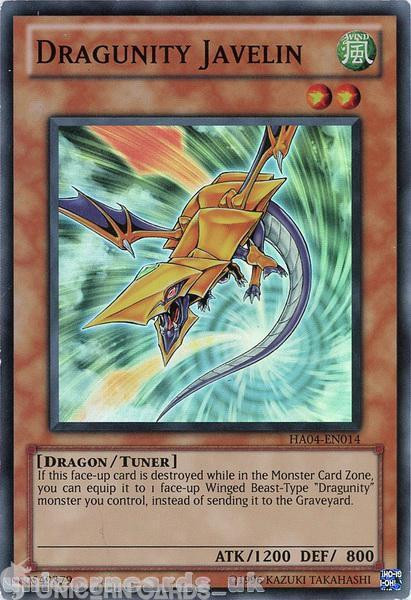 HA04-EN014 Dragunity Javelin Super Rare UNL Edition Mint YuGiOh Card