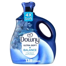 Downy Ultra Soft Fabric Softener Liquid, Balance, Crisp Rain and Blue Eucalyp...