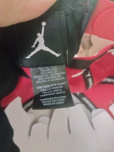 New JORDAN JUMPMAN Metal Logo Red & White Adjustable Snapback Hat Cap ~ One Size - Bild 9 von 10