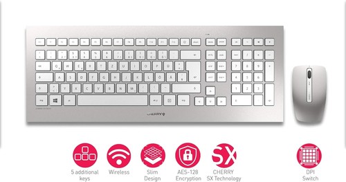 CHERRY DW 8000, wireless keyboard and mouse set, German layout, QWER (US IMPORT) - Picture 3 of 6
