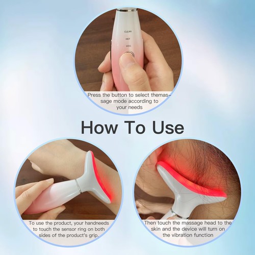 Neck Face Massager, Skin Care Face Massage Tool, 3-in-1 Facial Massager, Face... - Bild 5 von 8