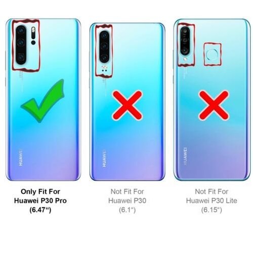 Funda Cartera Para Huawei P30 Pro Teléfono Cubierta Libro Flip Bolsa Funda Slim - Imagen 3 de 42