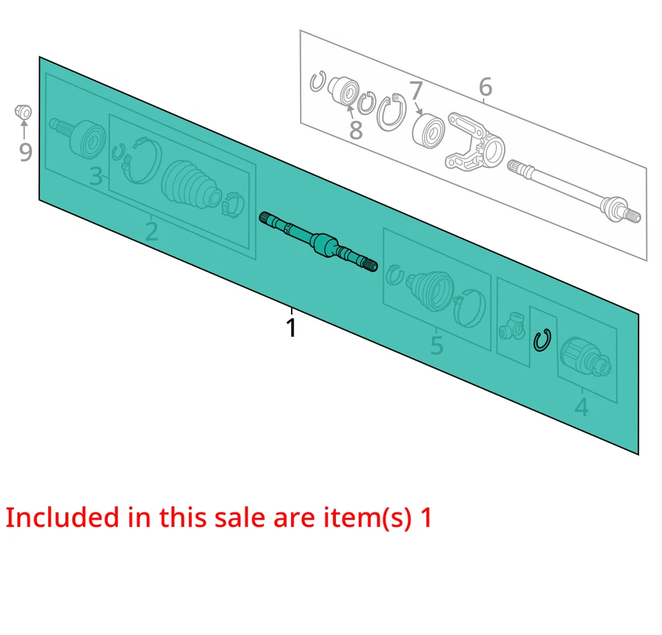 Eixo dianteiro Honda Accord 2015 driver esquerdo CV fabricante de equipamento original 122K milhas - LKQ343623510 - Imagem 4 de 4