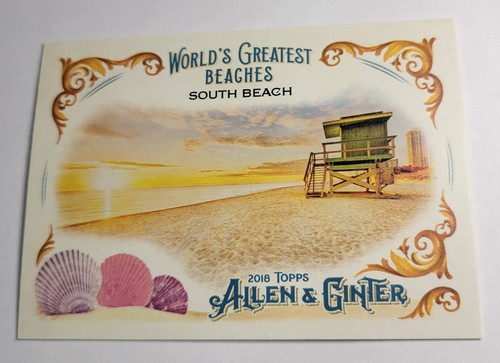 2018 South Beach Card WGB-5 Allen & Ginter Topps Worlds Greatest Beaches Miami - Picture 1 of 3