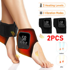 Electric Foot Ankle Massager for Pain Relief 3 Modes Vibration Hot Compress