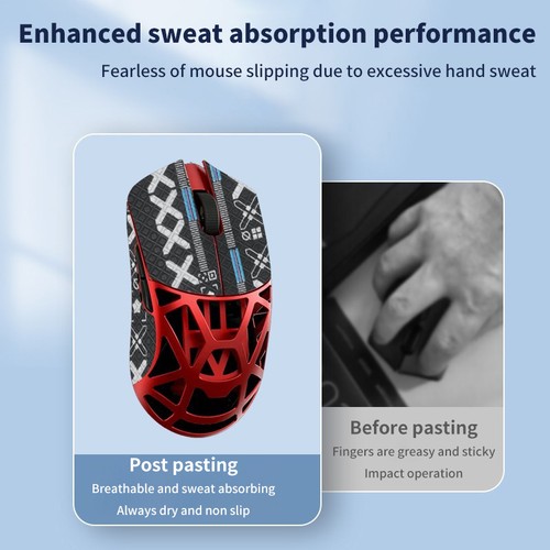 Anti-Slip Mouse Grip Tape Skate Sticker For WLmouse MAX Gaming Mouse E-Sports - Afbeelding 6 van 22